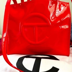 Telfar Medium Red Patent